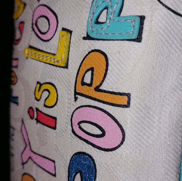 RARE 2pc "Coach Poppy is Glam" canvas/leather xl tote+wristlet + Macy's tags - Picture 7 of 16